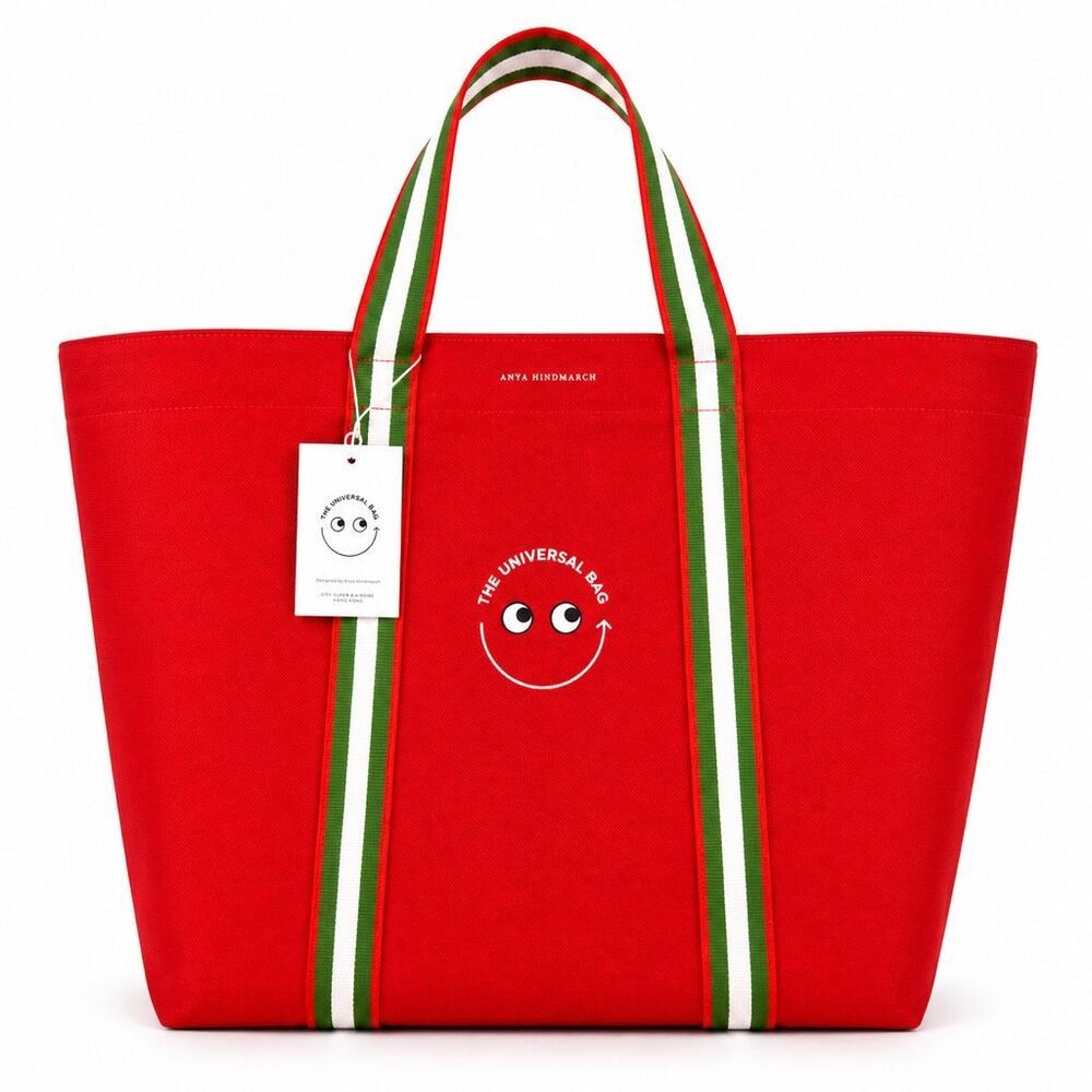 Anya Hindmarch Universal Bag Large Red City’Super Reusable Tote NWT HK Exclusive